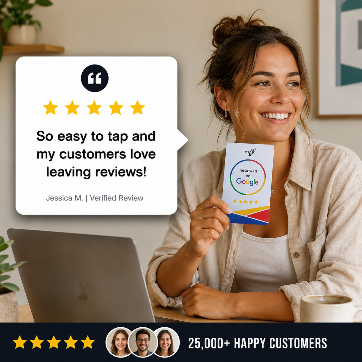 uTap Google Review NFC card + Reseller playbook